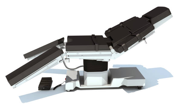 istock Operating Table medical equipment 3D rendering on white background 1413972119