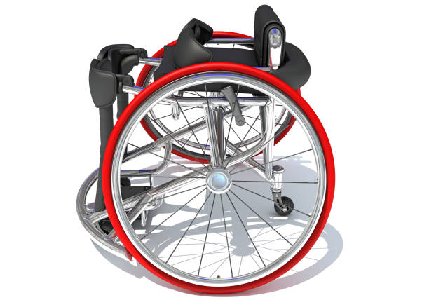 istock Sport Wheelchair 3D rendering on white background 1413972297