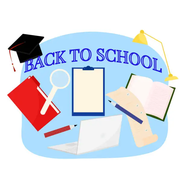 Vector illustration of concept of Going back to school