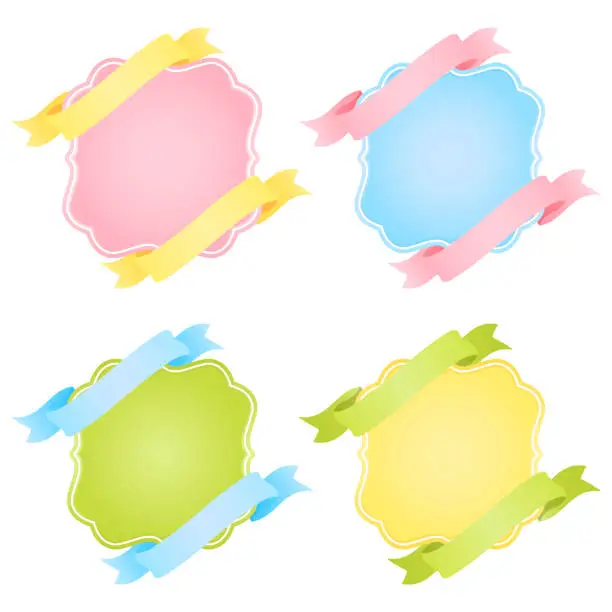 Vector illustration of Simple and cute gradient frame vector illustration.