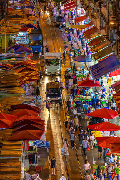 istock Chun Yeung Street (Wet Market) in the later evening 1413975379