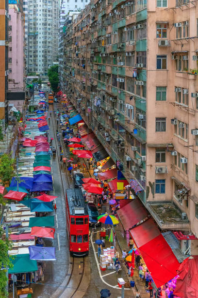 istock Chun Yeung Street (Wet Market) during rain 1413975380
