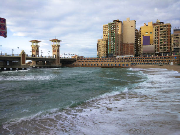 Cloudy Sunset at Stanly Bridge - Alexandria, Egypt