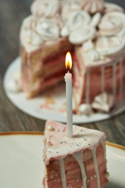 istock slice of birthday cake with candle 1413977325