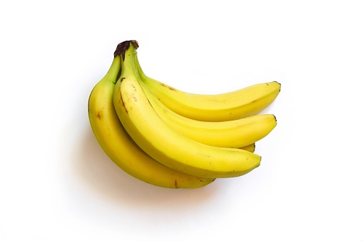 A banana bunch isolated on white background with clipping path. 