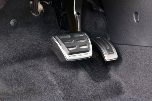 istock Car brake pedal and accelerator pedal 1413980256
