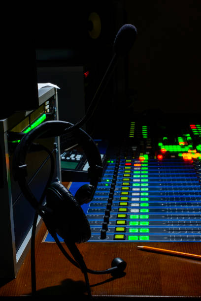istock audio video tele timeline with buttons indicators toggle switches close-up with beautiful defocus. music television technology concept 1413985884