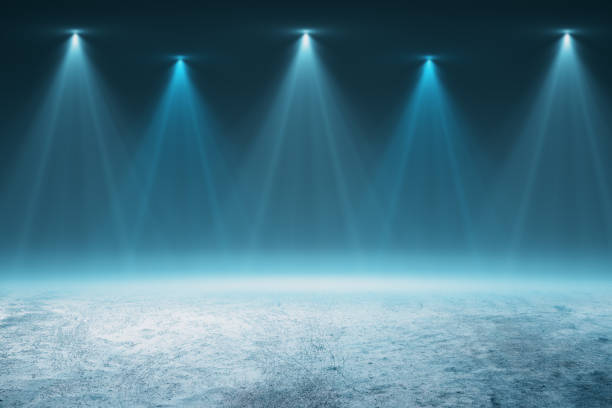 istock Abstract concrete background with spotlight and mockup place on dark background. 3D Rendering. 1413987702
