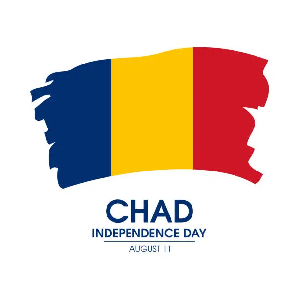 Vector illustration of Chad Independence Day vector