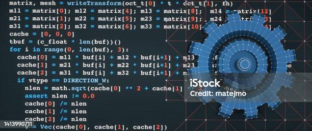 Abstract Computer Aided Design Concept With Python Programming Language ...