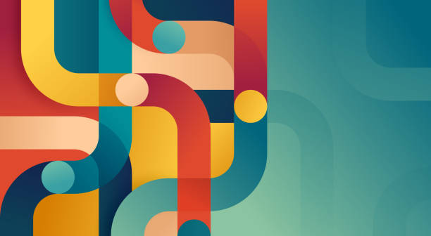 pozadí abstract connection network lines - tvorba sítě kontaktů stock ilustrace