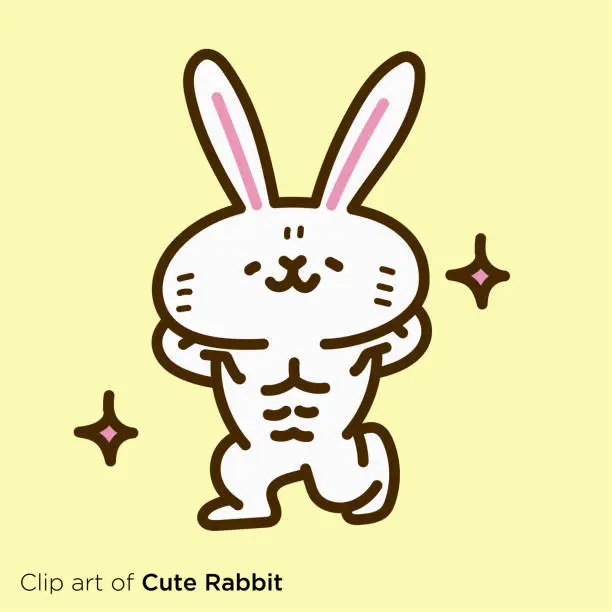 Vector illustration of Rabbit character illustration series 