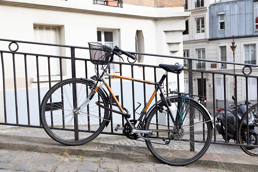 Bicycle in the Montmartre district of Paris