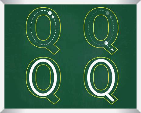 Alphabet Q Basic Alphabet Letter Q How To Write Alphabet Letters For Children Teaching ...
