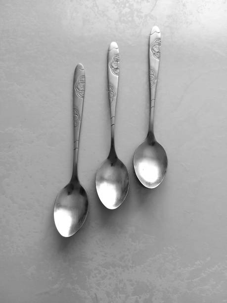 istock teaspoons on the table in black and white 1414010984