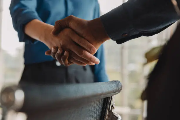 Photo of Handshake at work.