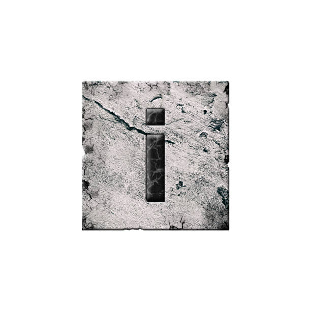 istock Letter i. Alphabet on stone blocks. Lowercase. Isolated on white background. Education. Design 1414012551