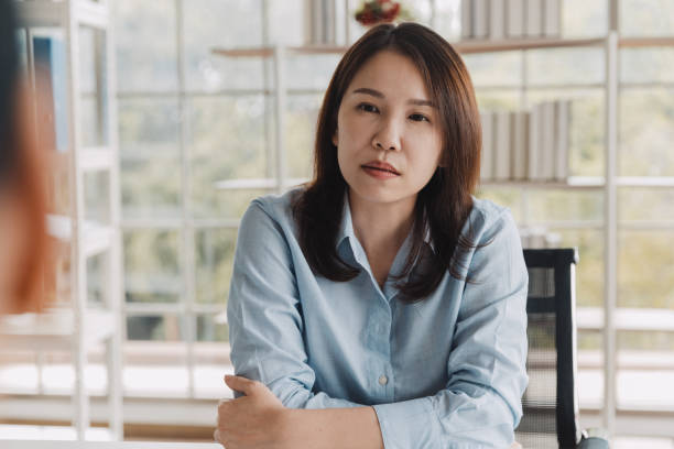 istock Business woman portrait, candid, talking. 1414012804