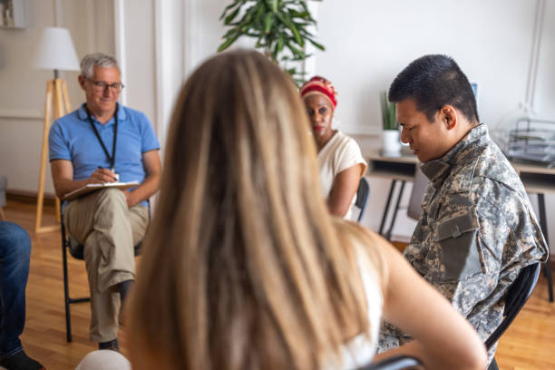 istock Multiracial people at the support group psychotherapy 1414017518