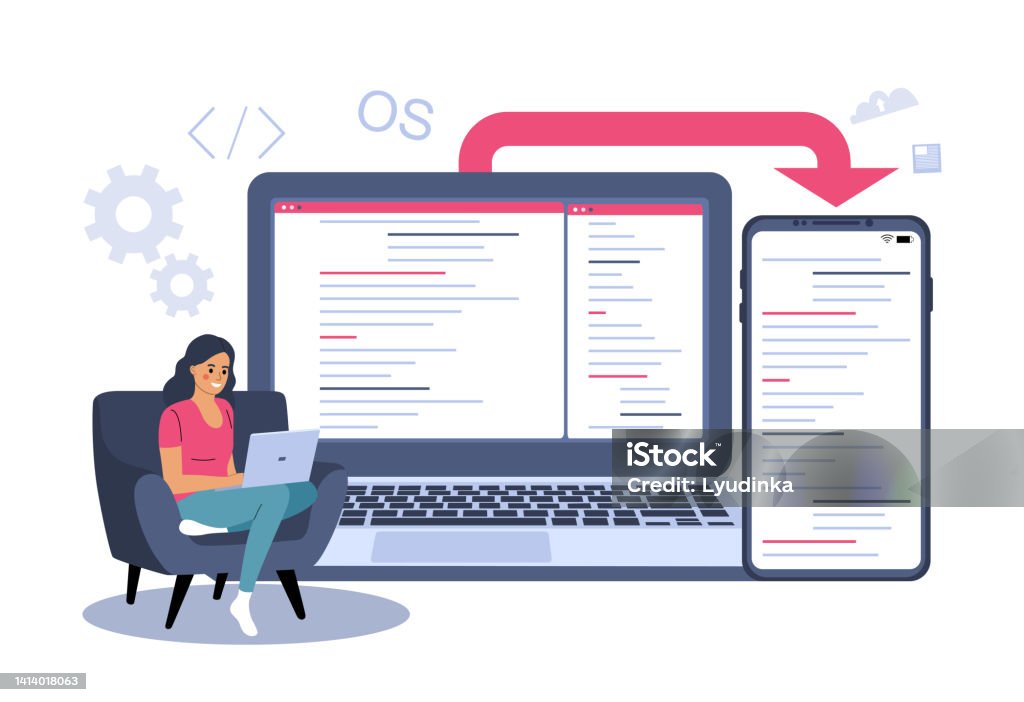 Platform Development Vector Image Crossplatform Software Development Concept Vector Illustration Stock ...