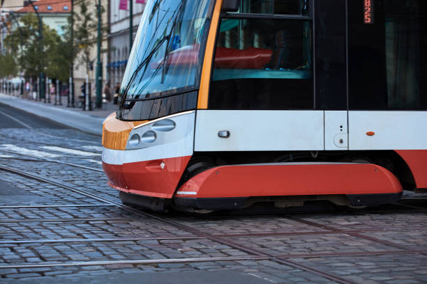 istock Tram public transportation in Praha, Czech republic. 1414018290