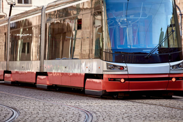 istock Tram public transportation in Praha, Czech republic. 1414018320