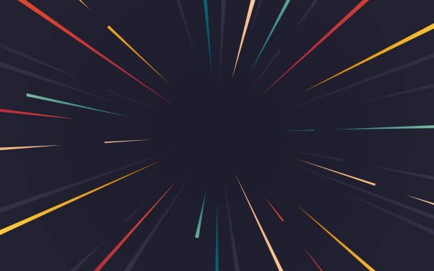 Burst Blast Excitement Lines Out Background Burst blast lines out star warp motion speed excitement dark background design. vanishing point stock illustrations