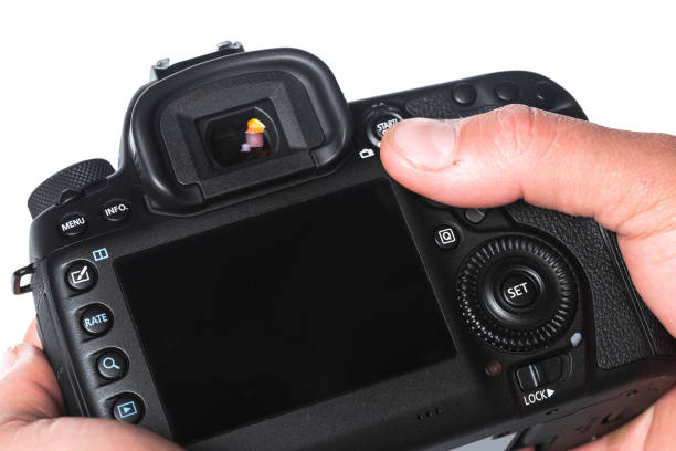istock Closeup view of digital camera 1414027871