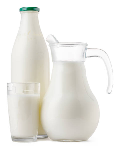 istock Glassware full of fresh milk isolated on white 1414028107