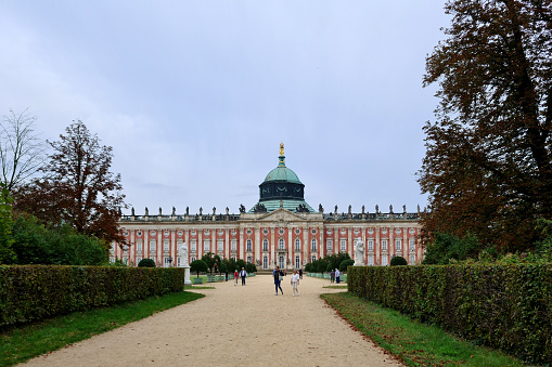 Potsdam, Germany - September 15, 2021: Sanssouci Palace Royal house in Germany. Potsdam Castle and Potsdam Sanssouci Park.