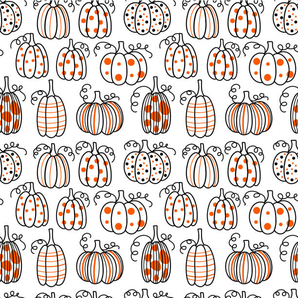 Pattern of pumpkins for Thanksgiving Pattern of pumpkins for Thanksgiving vector illustration thanksgiving live wallpaper stock illustrations