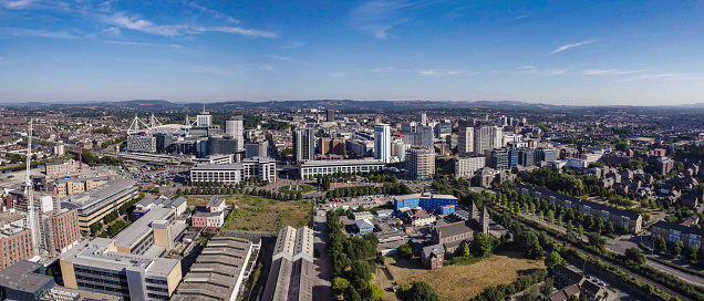 Liverpool City Center Chinatown from Above