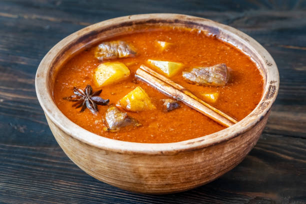 Bowl of Massaman curry stock photo