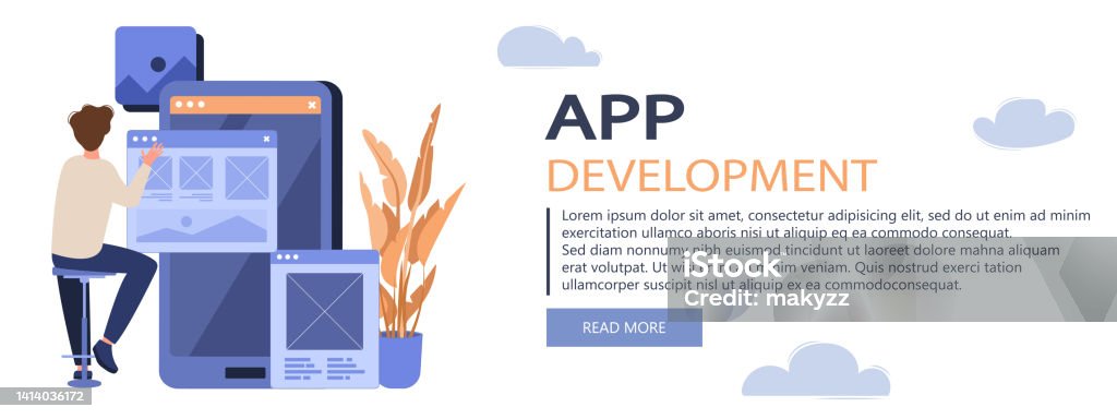 Build App Vector App Development Concept Developers Write Code Testing Create Page ...