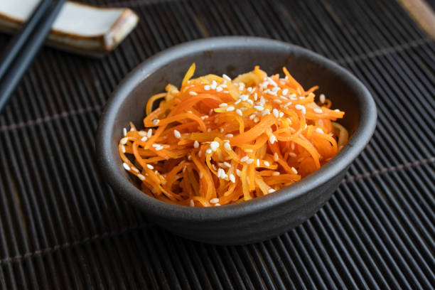 istock Japanese healthy carrot salad with sesame seeds. 1414041449