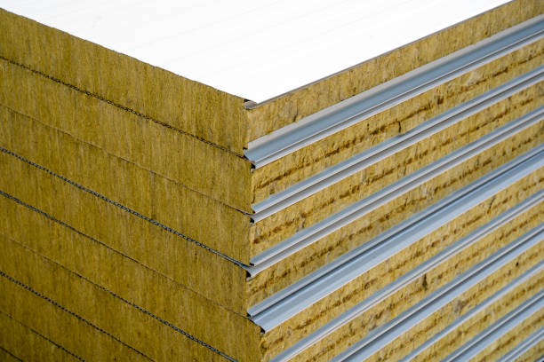 Insulating panels Insulating panels for industrial building sandwich panel photos stock pictures, royalty-free photos & images