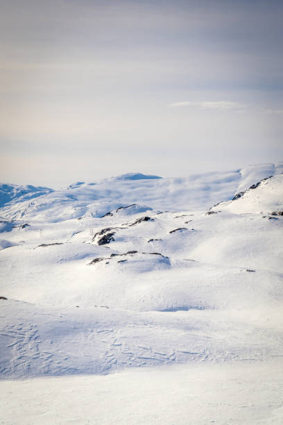 haukelifjell, wysokie góry w południowej części parku narodowego hardangervidda między vinje i røldal w południowej norwegii, skandynawia, europa - telemark skiing zdjęcia i obrazy z banku zdjęć