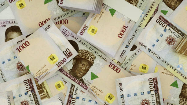istock 3D rendering of 1000Nigerian Naira notes spread on surface 1414049734