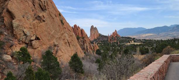 Close Up View of Garden of the Gods in Colorado stock photo
