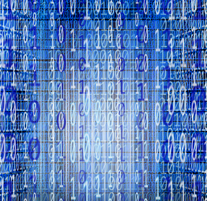 Binary code background of digital technology