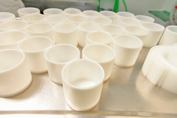 Clean molds ready for filling the curd.