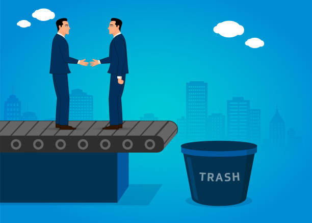 Bad deal, canceled deal... Vector illustration in HD very easy to make edits. office buddies stock illustrations