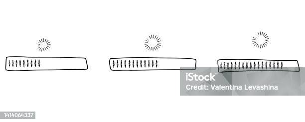 Loading Time Simple Drawing Hand Drawn Loading Bar In Sketch Style Hand Drawn Loading Process ...