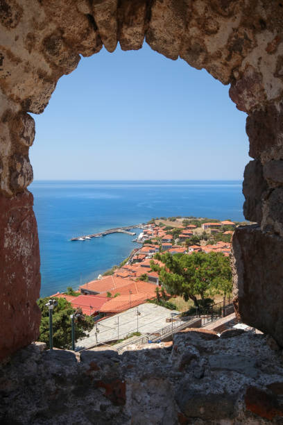 Greece Lesbos island Molivos village