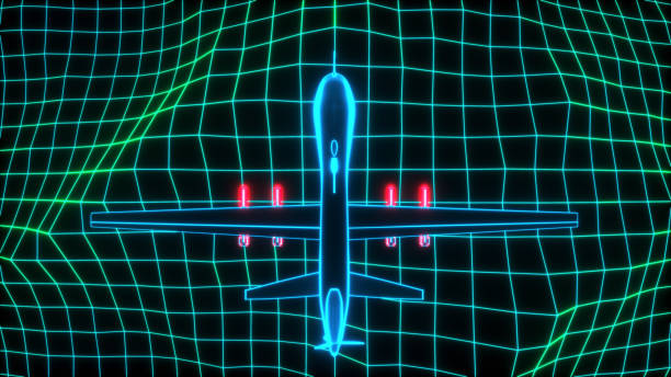 istock a military drone wireframe, flies to your target (3D Rendering) 1414071000