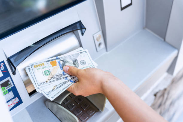 Atm machine money cash. Woman withdraw money bill. Holding american hundred dollar cash. Bank credit card and dollar bill. Atm machine money cash. Woman withdraw money bill. Holding american hundred dollar cash. Bank credit card and dollar bill exchange teller stock pictures, royalty-free photos & images
