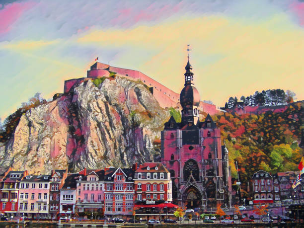 istock Painted image of Dinant, Belgium 1414079057