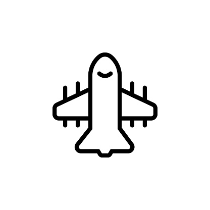 Airplane Editable Stroke Line Icon