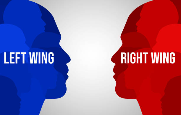 Left Wing Vs Right Wing Political Concept Background With Red And Blue Left Wing Vs Right Wing Political Concept Background With Red And Blue Portrait Designs 