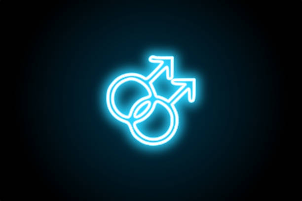 istock Gay glowing neon symbol sign icon 1414090382